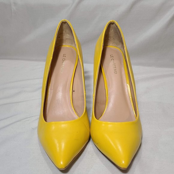 Size 10 Yellow Le Chateau stilletos - Picture 7 of 7